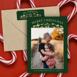 Kerststal Baby Jezus Christus Feestdagenkaart