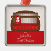 Kerststal Baby's Eerste Kerstmis Ornament (Voorkant)