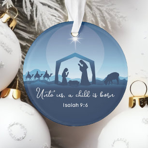 Kerststal Bijbelvers Kerstmis Ornament