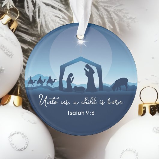 Kerststal Bijbelvers Kerstmis Ornament