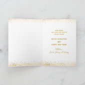 Kerststal Black Goud Typografie Feestdagen Kaart (Binnen)