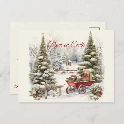  kerststal briefkaart (Voorkant / Achterkant)