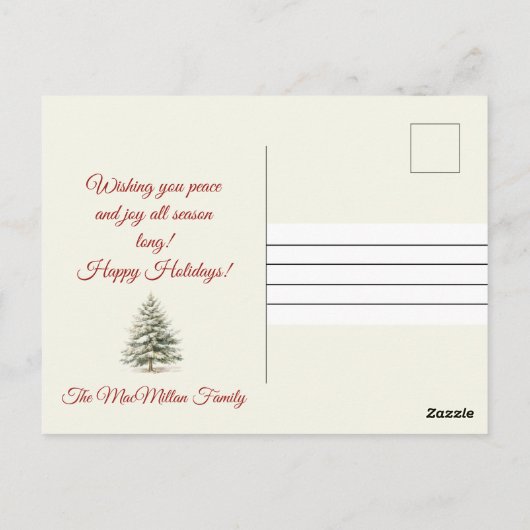  kerststal briefkaart (Achterkant)