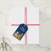 Kerststal    cadeaulabel (Met Touw)
