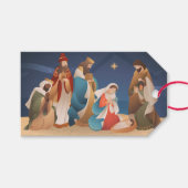 Kerststal Cadeaulabel (Voorkant (Horizontaal))