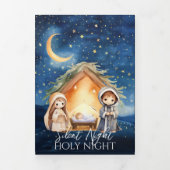 Kerststal Christelijk jaar in de Review Kerst Drieluik Wenskaart (Cover)