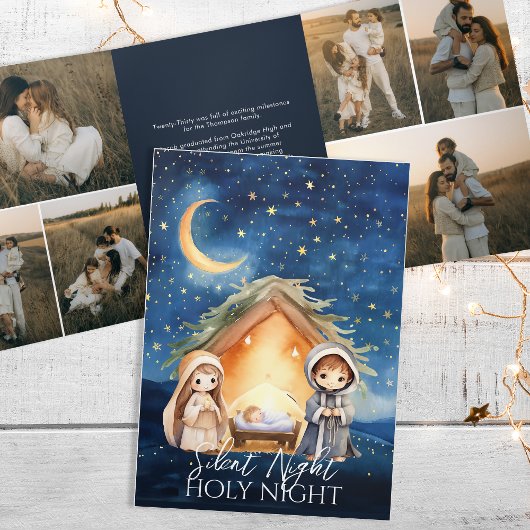 Kerststal Christelijk jaar in de Review Kerst Drieluik Wenskaart