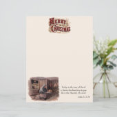 Kerststal Christelijke Briefpapier (Staand voorkant)