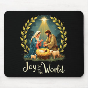Kerststal Christelijke Geboorte Van Jezus Vreugde Muismat