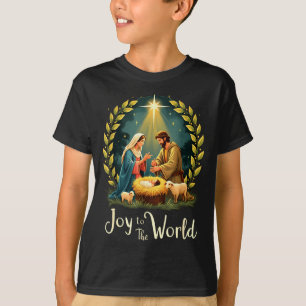 Kerststal Christelijke Geboorte Van Jezus Vreugde T-shirt