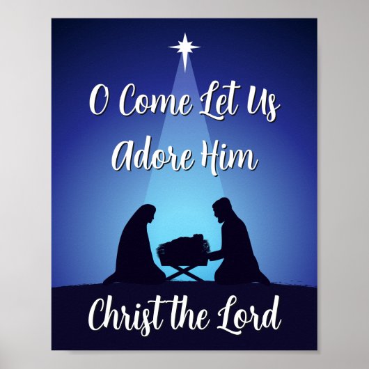 Kerststal Christus de Heer religieus Poster (Voorkant)
