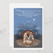 Kerststal en Bijbeltekst Feestdagenkaart (Voorkant / Achterkant)