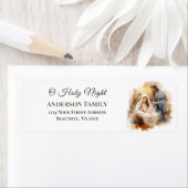 Kerststal en kerstlied van de Heilige Nacht Etiket (Insitu)