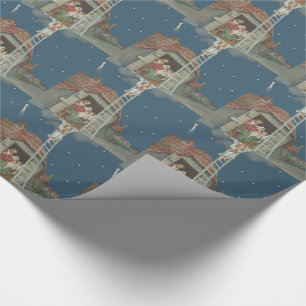 Kerststal engel Jezus christelijk Cadeaupapier