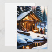 Kerststal Feestdagenkaart (Voorkant / Achterkant)