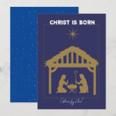 Kerststal Feestdagenkaart (Voorkant / Achterkant)