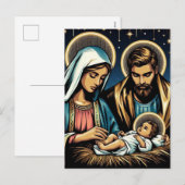 Kerststal Feestdagenkaart (Voorkant / Achterkant)