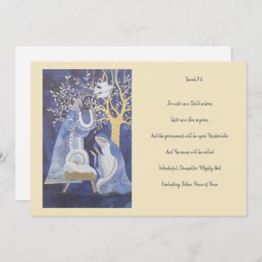 Kerststal Feestdagenkaart (Voorkant / Achterkant)