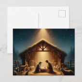 Kerststal Feestdagenkaart (Voorkant / Achterkant)