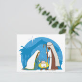 Kerststal Feestdagenkaart (Staand voorkant)