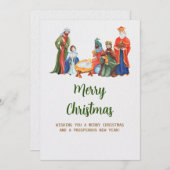 Kerststal Feestdagenkaart (Voorkant / Achterkant)