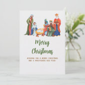 Kerststal Feestdagenkaart (Staand voorkant)