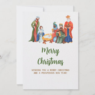 Kerststal Feestdagenkaart