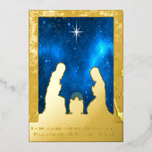 Kerststal Folie Feestdagenkaart (Voorkant)