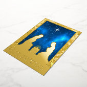 Kerststal Folie Feestdagenkaart (Gedraaid)