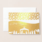 Kerststal folie kaart (Voorkant met envelop)