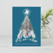 Kerststal Foto Kaart (Staand voorkant)