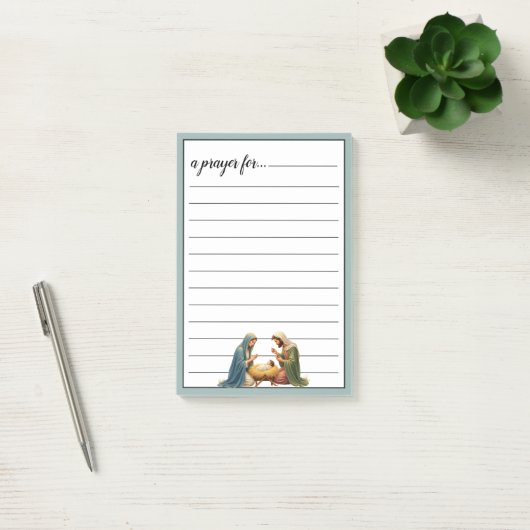 Kerststal Gebedsruimte Bidden Post-it® Notes (Kantoor)