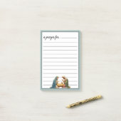 Kerststal Gebedsruimte Bidden Post-it® Notes (Op bureau)