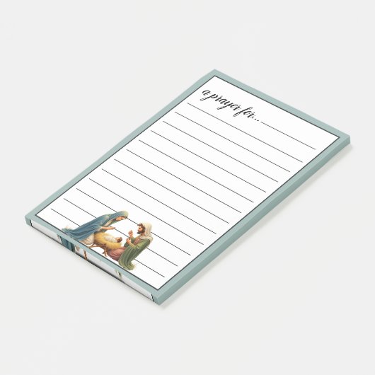 Kerststal Gebedsruimte Bidden Post-it® Notes (Schuin)