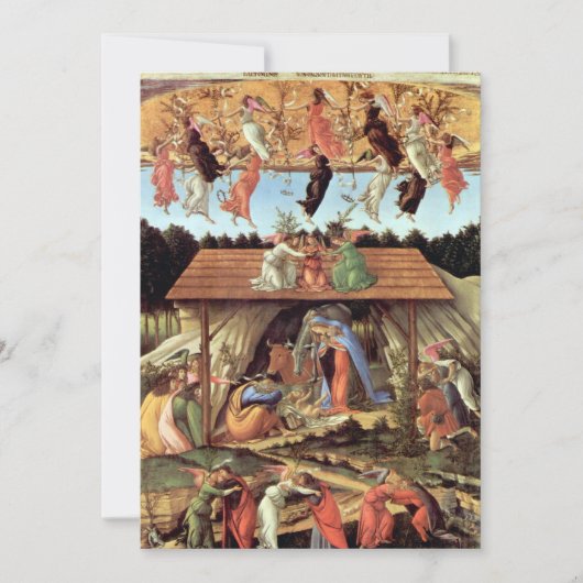 Kerststal, Geboorte van Christus door Botticelli (Voorkant)