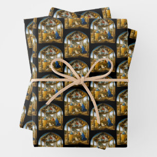 Kerststal Geboorte van Jezus door Botticelli C 147 Inpakpapier Vel