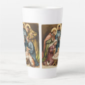 Kerststal geboorte van Jezus Latte Mok (Voorkant)