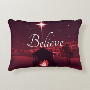 Kerststal Geloven Accent Kussen