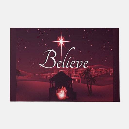 Kerststal Geloven Deurmat (Voorkant)
