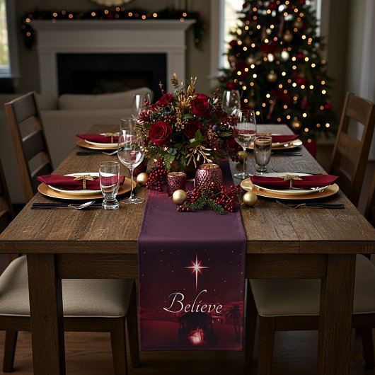 Kerststal Geloven Medium Tafelloper