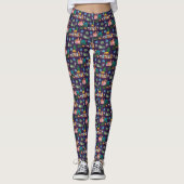 Kerststal Handgetekende Kerstmis Leggings (Voorkant)