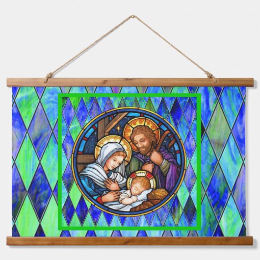 Kerststal hangend wandkleed (Voorkant)