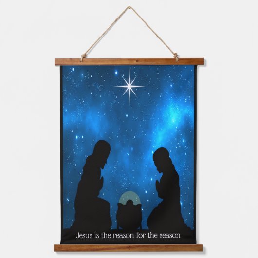 Kerststal Hangend Wandkleed (Voorkant)