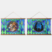 Kerststal   hangend wandkleed (Dubbel)