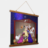Kerststal Hangend Wandkleed (Gebogen)