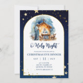 Kerststal Heilige Nacht kerstdinermenu Kaart (Voorkant)