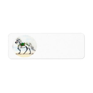 Kerststal IJslands Paard Etiket