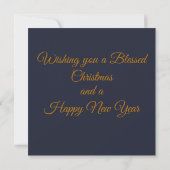 Kerststal in Goud Eer aan God Kaart (Achterkant)