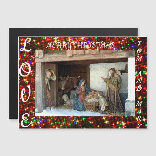 Kerststal in het dorp (Voorkant / Achterkant)