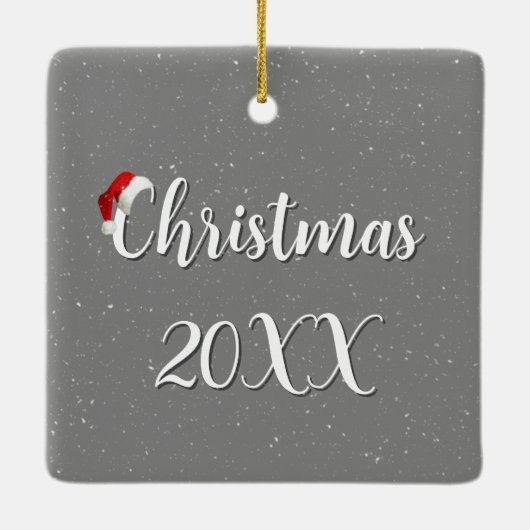 Kerststal in sneeuwvlokken keramisch ornament (Achterkant)